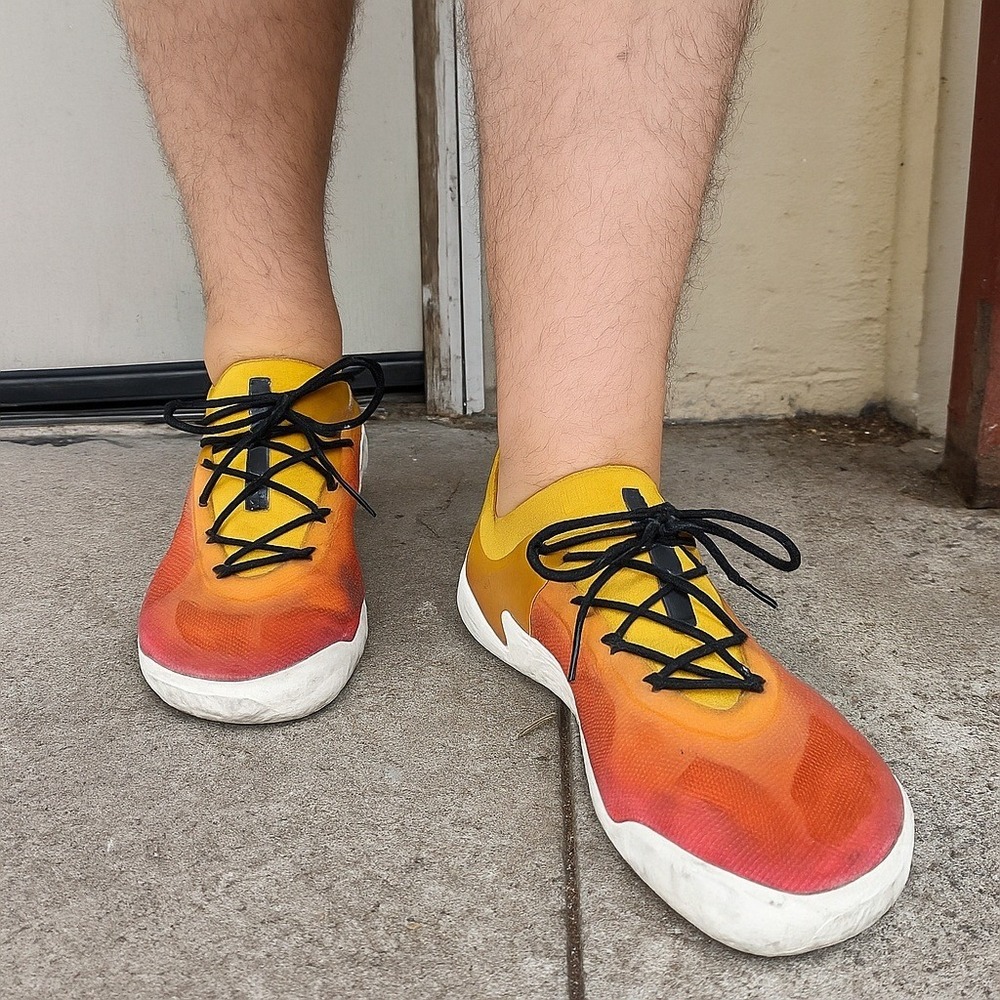 Vivobarefoot Motus Strength Barefoot Training Shoes Mens 13 Orange Pink Yellow